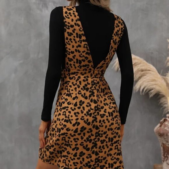 Animal Print Corduroy Mini Dress - Picture 3 of 5